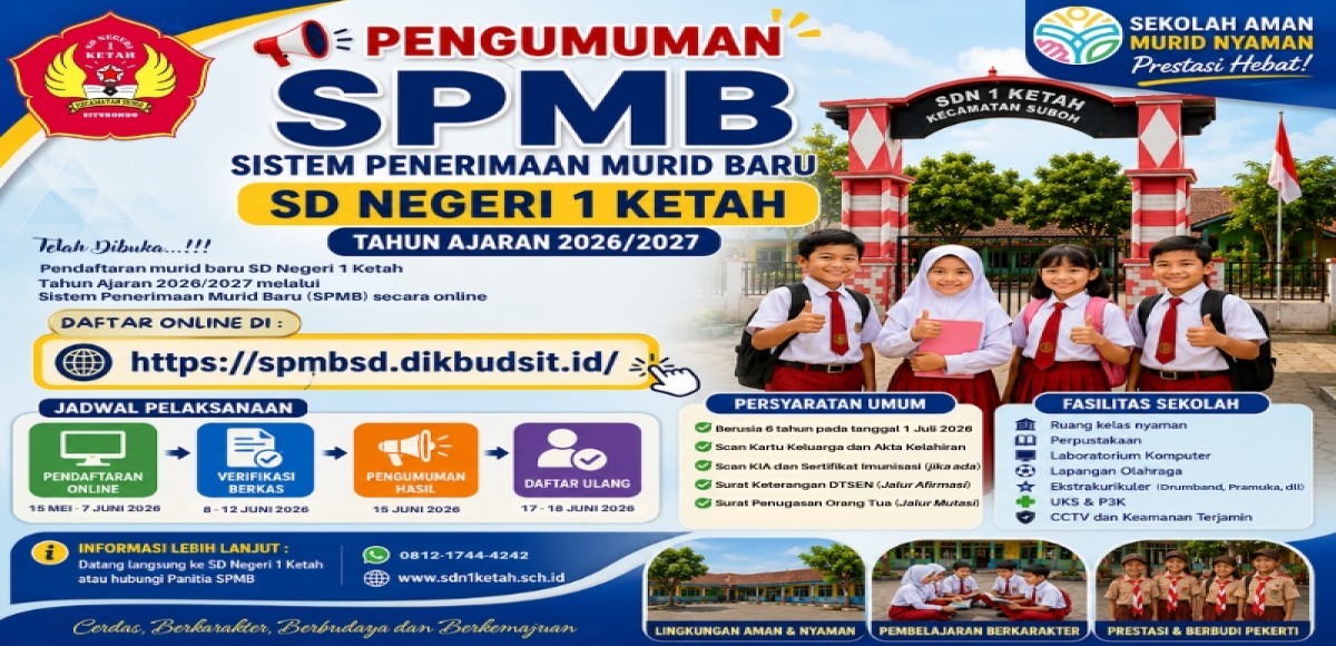 SPMB SD Negeri 1 Ketah 2026